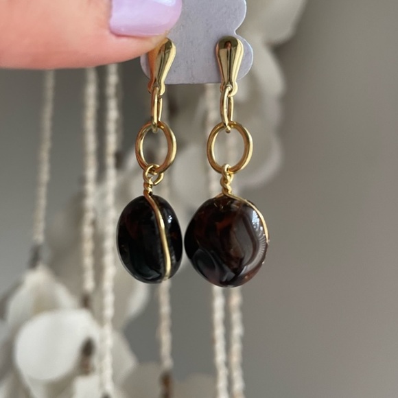 Genuine Natural Agate Earrings - Picture 9 of 9